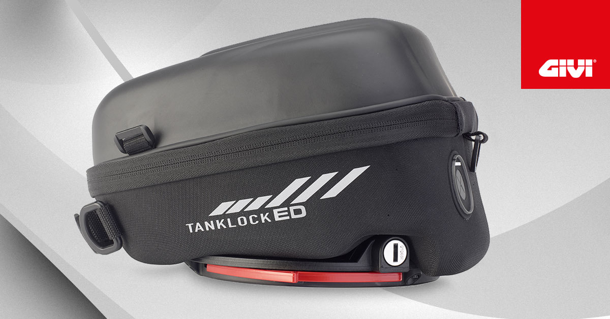 Il sistema con serratura è già disponibile per 3 modelli di borse Tanklock.